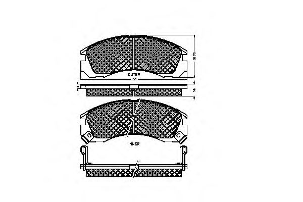 set placute frana,frana disc