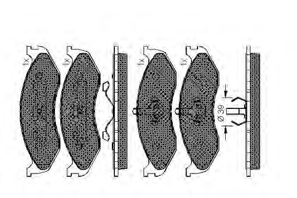 set placute frana,frana disc