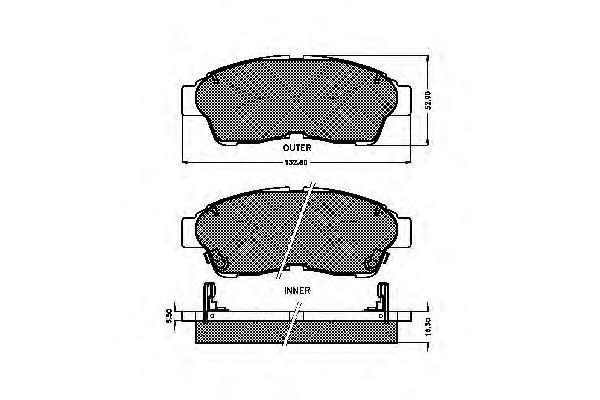 set placute frana,frana disc