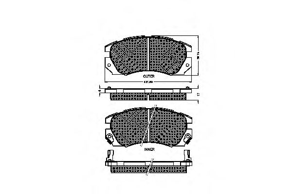 set placute frana,frana disc