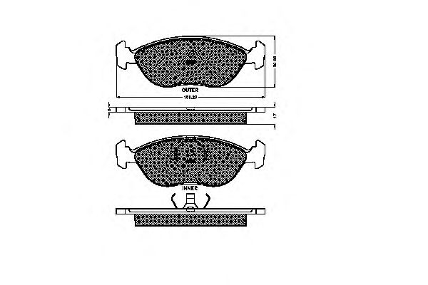 set placute frana,frana disc