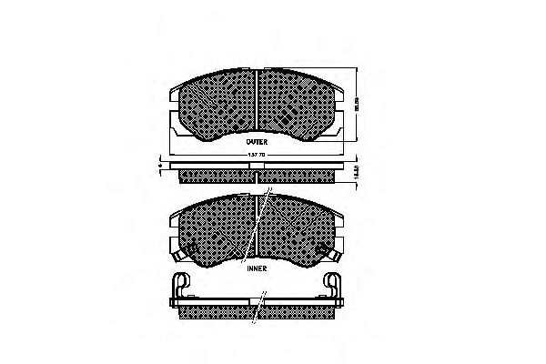 set placute frana,frana disc