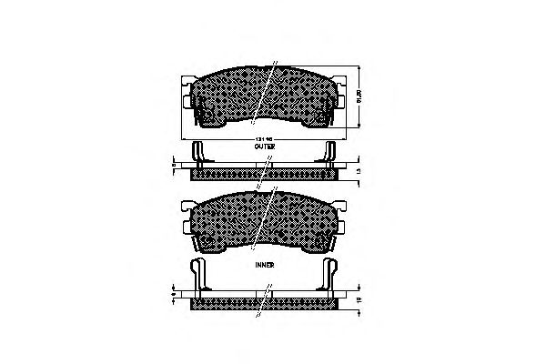 set placute frana,frana disc