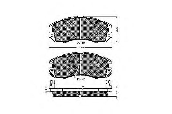 set placute frana,frana disc