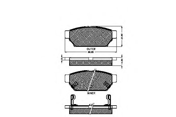 set placute frana,frana disc