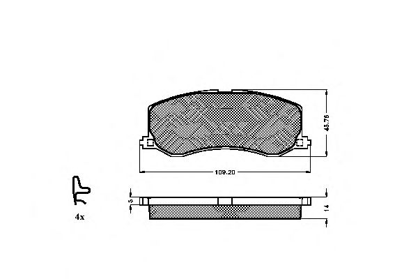 set placute frana,frana disc