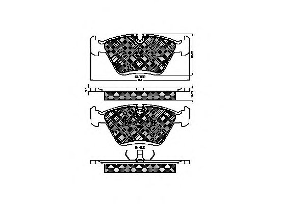 set placute frana,frana disc