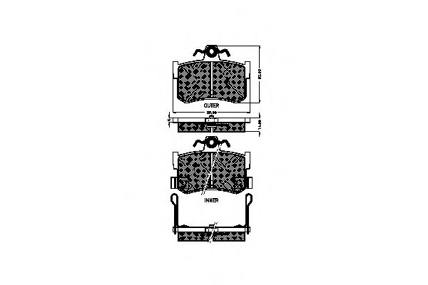 set placute frana,frana disc