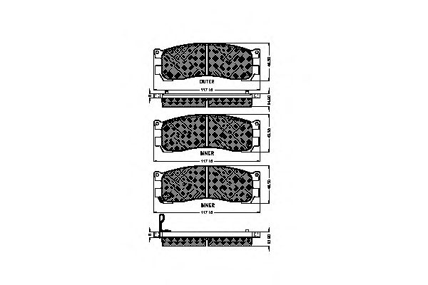 set placute frana,frana disc