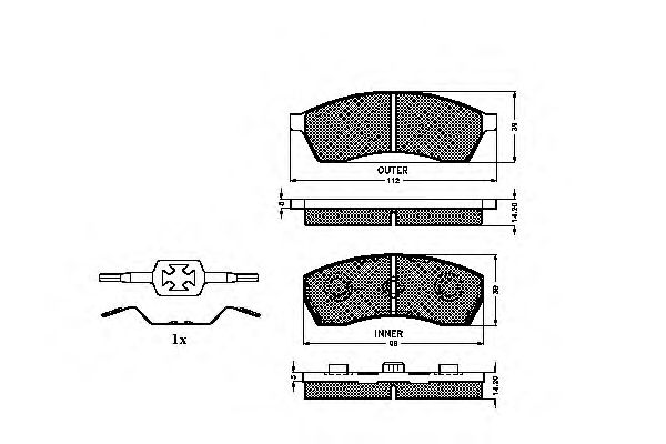 set placute frana,frana disc