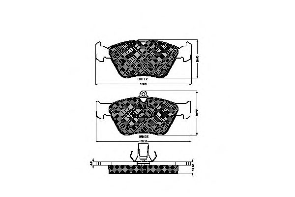 set placute frana,frana disc