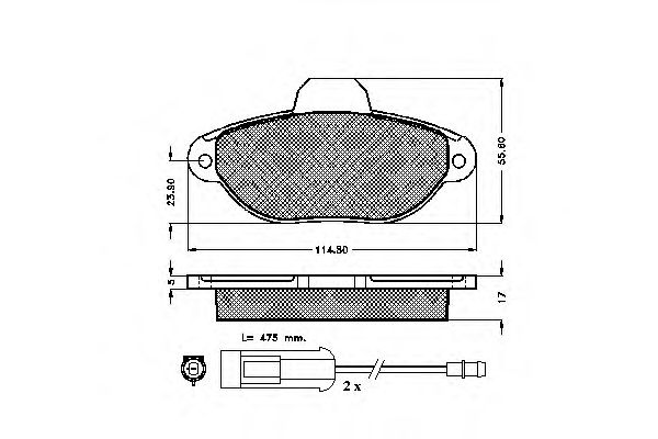 set placute frana,frana disc