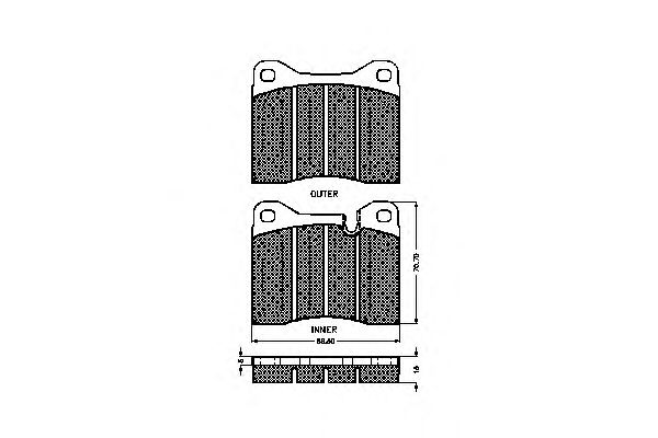 set placute frana,frana disc