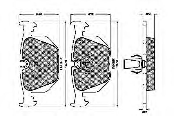 set placute frana,frana disc