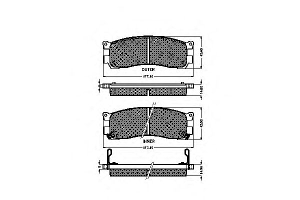 set placute frana,frana disc