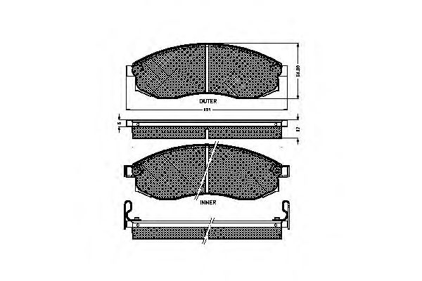 set placute frana,frana disc