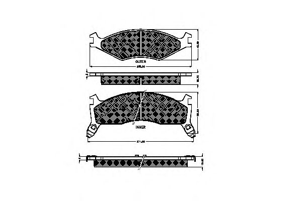 set placute frana,frana disc