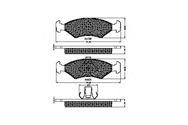 set placute frana,frana disc