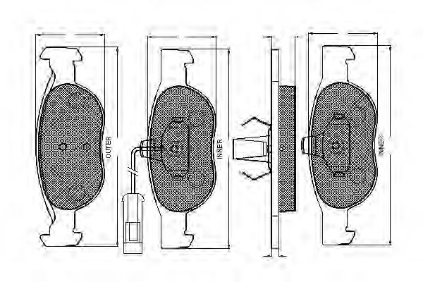 set placute frana,frana disc