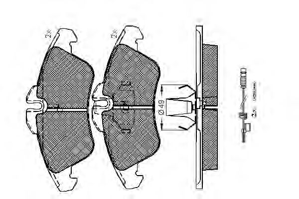 set placute frana,frana disc