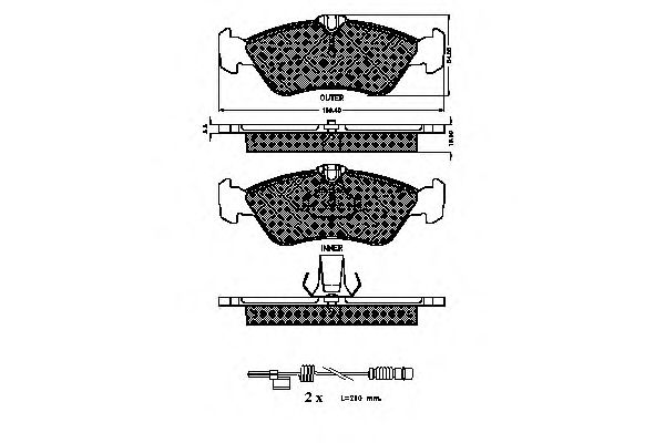 set placute frana,frana disc