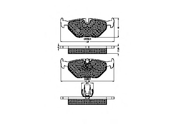 set placute frana,frana disc