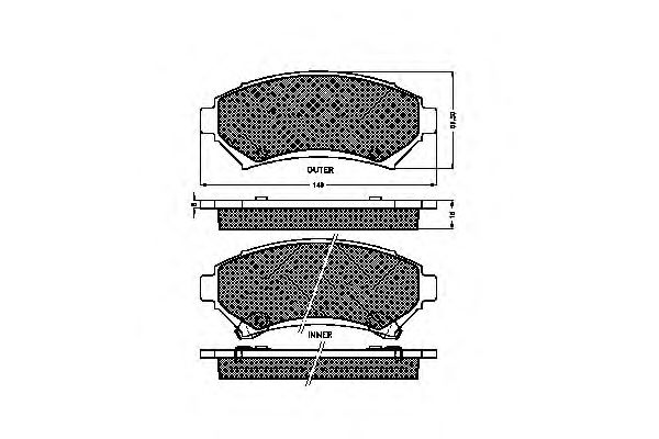 set placute frana,frana disc