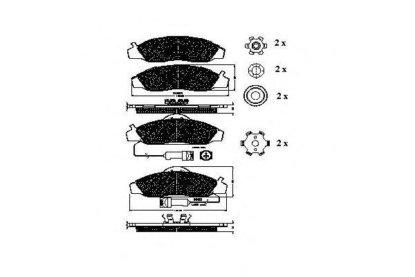 set placute frana,frana disc