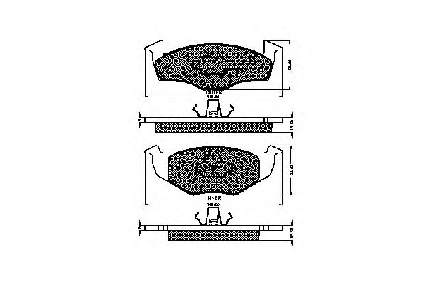 set placute frana,frana disc