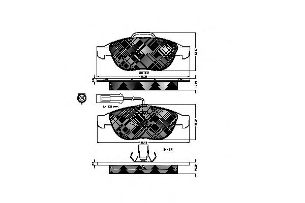 set placute frana,frana disc