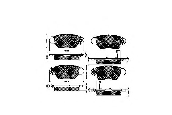 set placute frana,frana disc