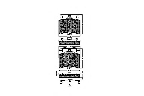 set placute frana,frana disc