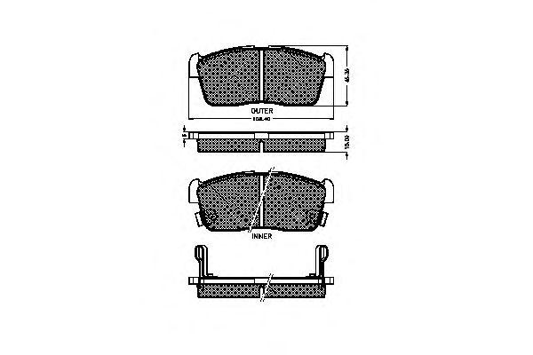 set placute frana,frana disc