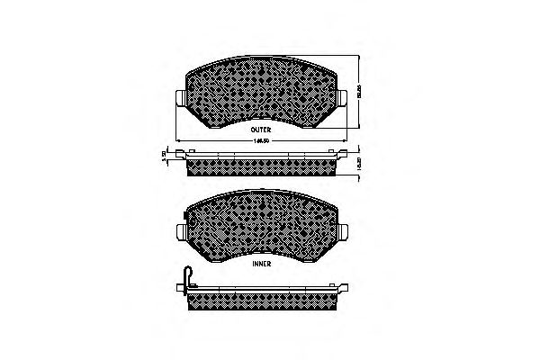 set placute frana,frana disc