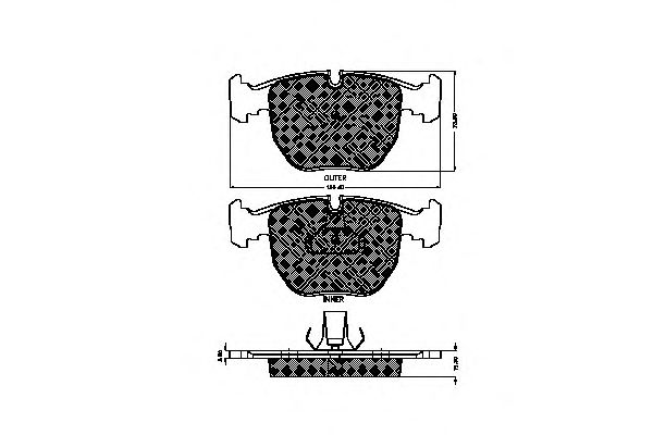 set placute frana,frana disc