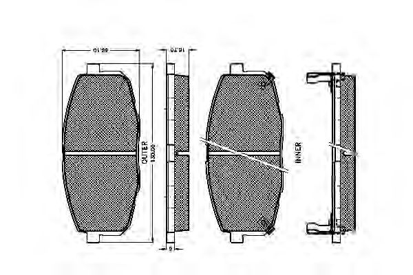 set placute frana,frana disc