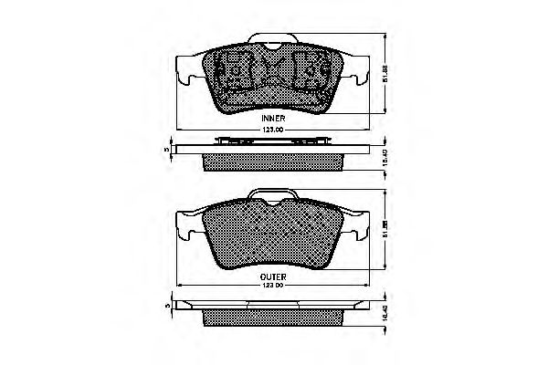 set placute frana,frana disc