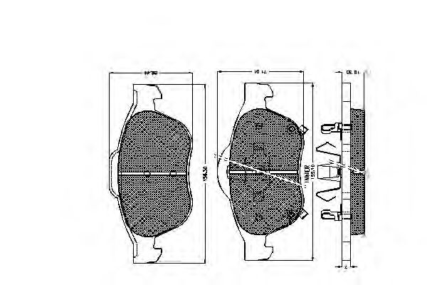 set placute frana,frana disc