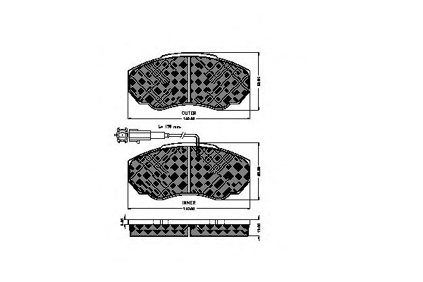 set placute frana,frana disc