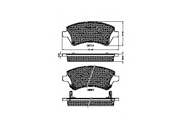 set placute frana,frana disc