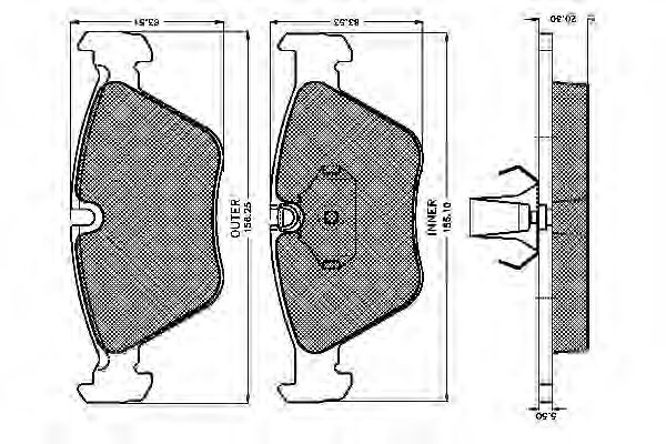 set placute frana,frana disc