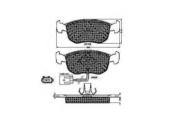 set placute frana,frana disc