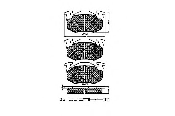 set placute frana,frana disc