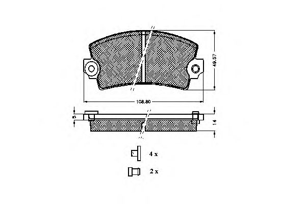 set placute frana,frana disc