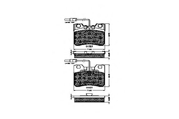 set placute frana,frana disc