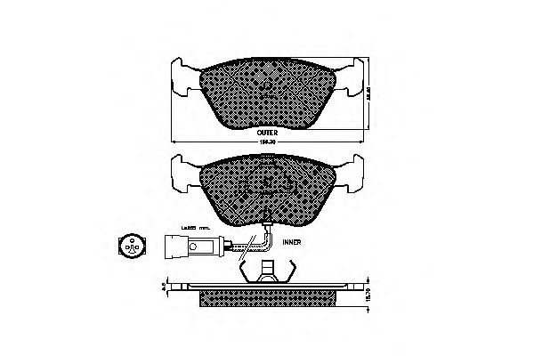 set placute frana,frana disc