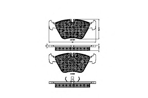 set placute frana,frana disc