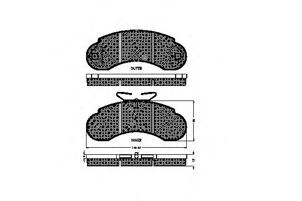 set placute frana,frana disc