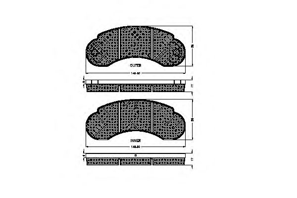 set placute frana,frana disc