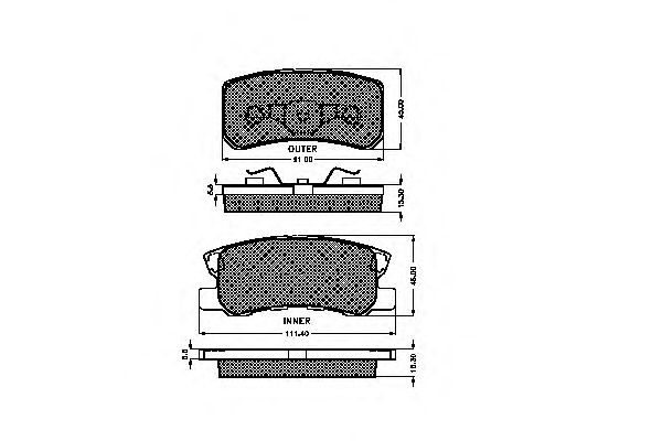 set placute frana,frana disc